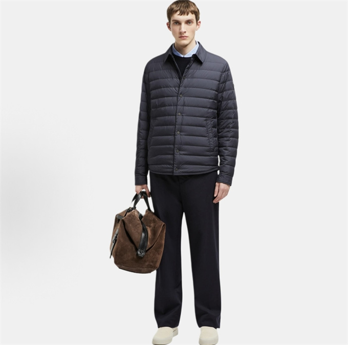 moncler bourdon shirt collar lightweight down jacket